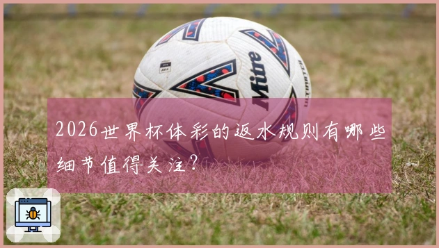 2026世界杯体彩的返水规则有哪些细节值得关注？